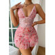Lal Fashion Pembe Derin Dekolteli Gecelik 15564