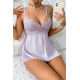 Lal Fashion Lila Askılı Mini Babydoll 15622 Lal Fashion Lila Askılı Mini Babydoll 15622