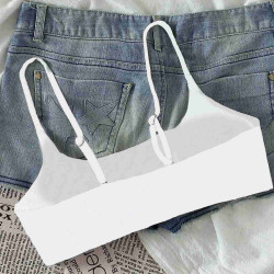 lal fashion Ayarlanabilir Askılı Şık Tasarım Bikini Üstü Beyaz