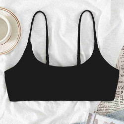 lal fashion Ayarlanabilir Askılı Şık Tasarım Bikini Üstü Siyah
