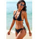 lal fashion Bağlamalı Bikini Takımı Siyah