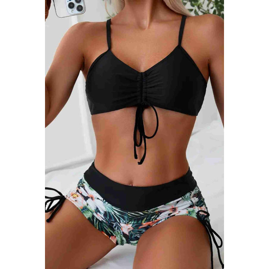 lal fashion Büzgü Ayarlı Bikini Üstü Siyah lal fashion Büzgü Ayarlı Bikini Üstü Siyah