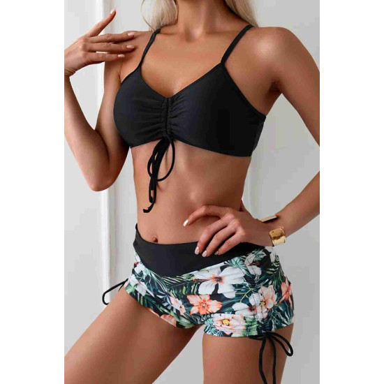lal fashion Büzgü Ayarlı Bikini Üstü Siyah lal fashion Büzgü Ayarlı Bikini Üstü Siyah