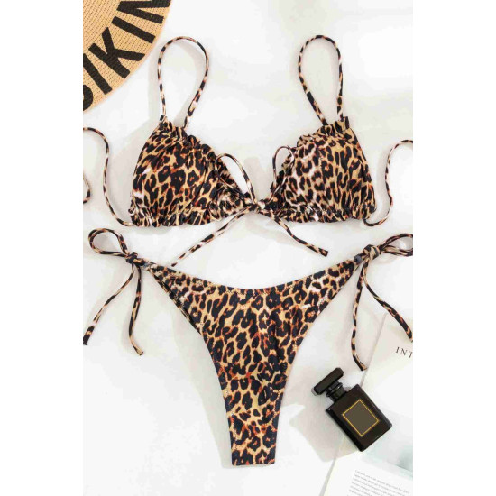 lal fashion Leopar Desenli Bağlamalı Tasarım Bikini Takımı Çok Renkli lal fashion Leopar Desenli Bağlamalı Tasarım Bikini Takımı Çok Renkli