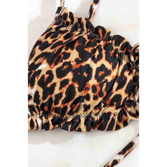lal fashion Leopar Desenli Bağlamalı Tasarım Bikini Takımı Çok Renkli lal fashion Leopar Desenli Bağlamalı Tasarım Bikini Takımı Çok Renkli