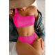 lal fashion Özel Fitilli Kumaş Bikini Takım Pembe lal fashion Özel Fitilli Kumaş Bikini Takım Pembe