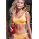 lal fashion Özel Kumaş Bikini Üstü Sarı