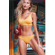 lal fashion Özel Kumaş Bikini Üstü Sarı