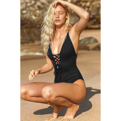 lal fashion Özel Kumaş Mayo Siyah