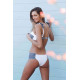 lal fashion Özel Tasarım Desenli Bikini Takım Beyaz