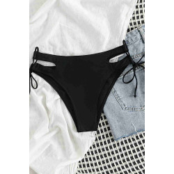 lal fashion Özel Tasarım Yandan Bağlamalı Bikini Altı Siyah