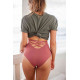 lal fashion Gül Kurusu Yüksek Bel Bikini Altı lal fashion Gül Kurusu Yüksek Bel Bikini Altı