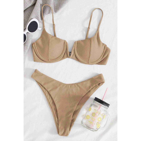 lal fashion Şık Bikini Altı Bej