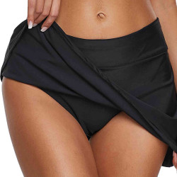 lal fashion Etekli Bütün Bikini Alt Siyah