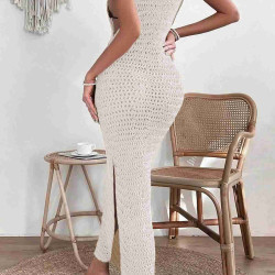 lal fashion Şık Örme Yırtmaçlı Pareo Plaj Elbisesi Kimono Krem lal fashion Şık Örme Yırtmaçlı Pareo Plaj Elbisesi Kimono Krem