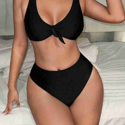 lal fashion Şık Yüksek Bel Bikini Altı Siyah