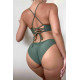 lal fashion Sırt Bağlamalı Bikini Üstü Yeşil
