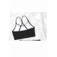 lal fashion Sırtı Çapraz Şık Tankini Bikini Üstü Siyah