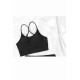 lal fashion Sırtı Çapraz Şık Tankini Bikini Üstü Siyah
