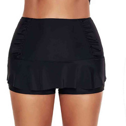 lal fashion Siyah Etek Görünümlü Deniz Şortu