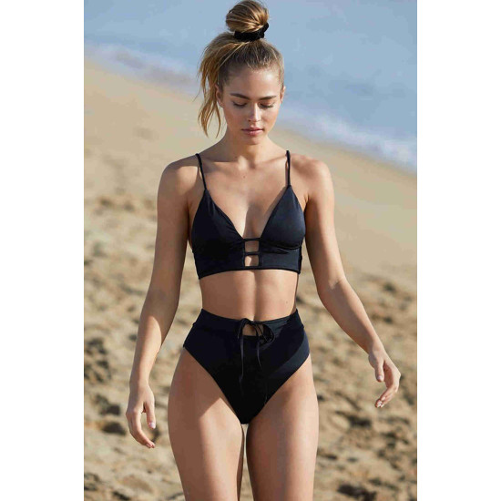 lal fashion Siyah Yüksel Bel Bikini Altı Siyah
