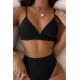 lal fashion Üçgen Kesim Siyah Bikini Üstü Siyah