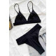 lal fashion Üçgen Kesim Siyah Bikini Üstü Siyah