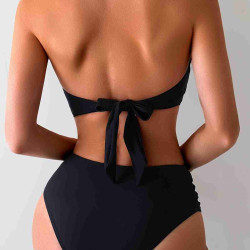 lal fashion Yandan Büzgülü Şık Bikini Altı Siyah