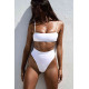 lal fashion V Kesim Yüksek Bel Bikini Takım Beyaz lal fashion V Kesim Yüksek Bel Bikini Takım Beyaz
