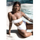 lal fashion V Kesim Yüksek Bel Bikini Takım Beyaz lal fashion V Kesim Yüksek Bel Bikini Takım Beyaz