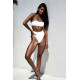 lal fashion V Kesim Yüksek Bel Bikini Takım Beyaz lal fashion V Kesim Yüksek Bel Bikini Takım Beyaz