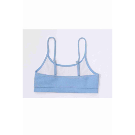 lal fashion Yüksek Bel Özel Kumaş Tankini Bikini Üstü Mavi lal fashion Yüksek Bel Özel Kumaş Tankini Bikini Üstü Mavi