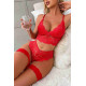 lal fashion Bacak Aksesuarlı Sütyen Külot Takım Kırmızı lal fashion Bacak Aksesuarlı Sütyen Külot Takım Kırmızı