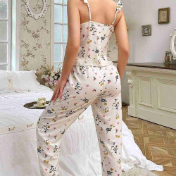 lal fashion Özel Örme Kumaş Askılı Pijama Takımı Çok Renkli lal fashion Özel Örme Kumaş Askılı Pijama Takımı Çok Renkli