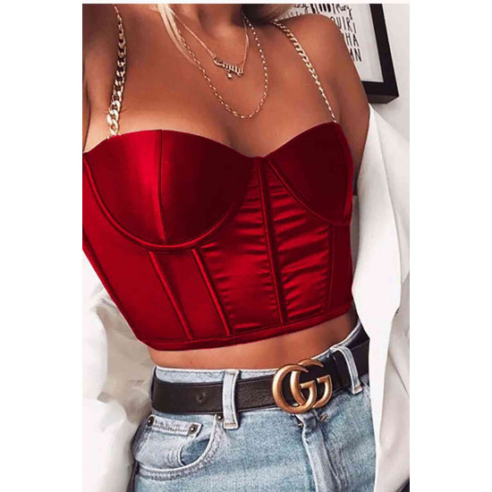 lal fashion Büstiyer Kırmızı