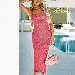 lal fashion Sırt Dekolteli Bağlamalı Vücuda Oturan Diz Altı Örme Elbise Pembe lal fashion Sırt Dekolteli Bağlamalı Vücuda Oturan Diz Altı Örme Elbise Pembe