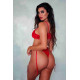 lal fashion Sütyen Külotlu Jartiyer Takım Kırmızı
